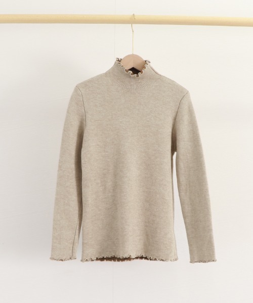 Miniministore（ミニミニストア）の「裏起毛ハイネックニットトップスレディース（ニット/セーター・レディース・アイボリー/ダークベージュ/ブラック/ベージュ・フリー）」の22枚目の写真