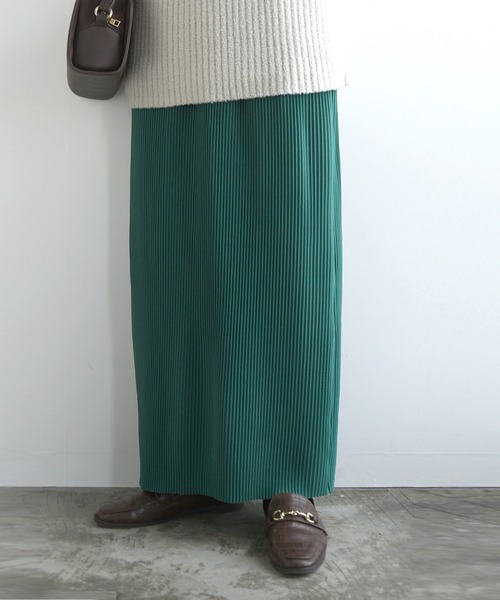 and it_（アンドイット）の「セルフカットプリーツスカート（スカート・レディース・ダークオレンジ/ピンクベージュ/ブラック/チョコ/グリーン/ブラウン/ライトオリーブ/イエロー/パープル/ライトブルー・FREE）」の21枚目の写真