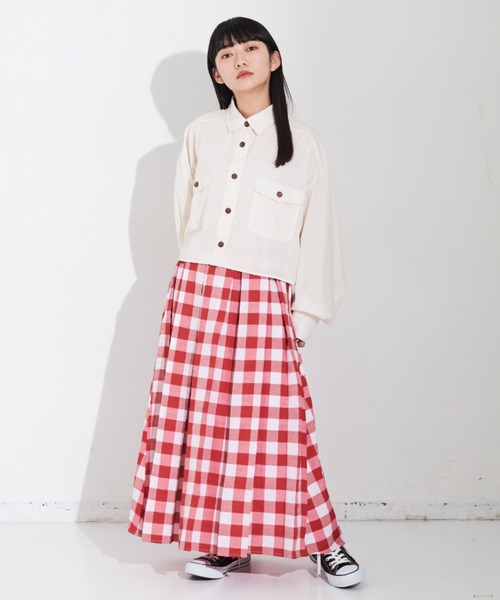 MERLOT(メルロー)の「ギンガムタックスカート(スカート・レディース・ブラック/レッド/イエロー・FREE/S)」の18枚目の写真