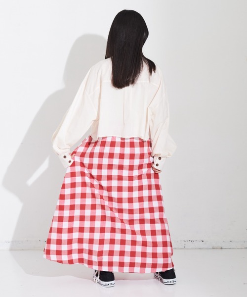 MERLOT(メルロー)の「ギンガムタックスカート(スカート・レディース・ブラック/レッド/イエロー・FREE/S)」の22枚目の写真