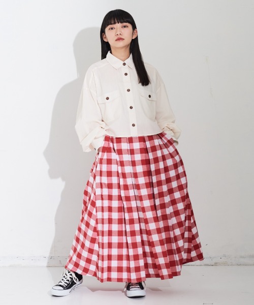 MERLOT(メルロー)の「ギンガムタックスカート(スカート・レディース・ブラック/レッド/イエロー・FREE/S)」の19枚目の写真