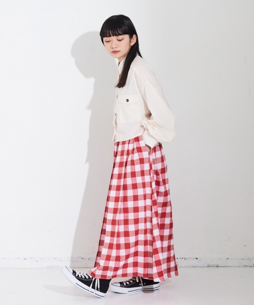 MERLOT(メルロー)の「ギンガムタックスカート(スカート・レディース・ブラック/レッド/イエロー・FREE/S)」の21枚目の写真