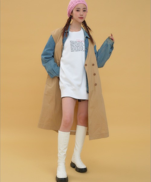 JUST A NOON（ジャストアヌーン）の「MESSAGE PRINT SWEAT（スウェット・レディース・ブラック/ホワイト・FREE）」の22枚目の写真