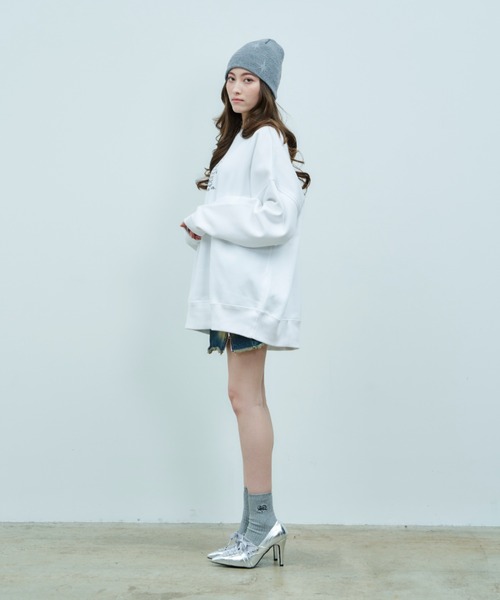 JUST A NOON（ジャストアヌーン）の「MESSAGE PRINT SWEAT（スウェット・レディース・ブラック/ホワイト・FREE）」の17枚目の写真