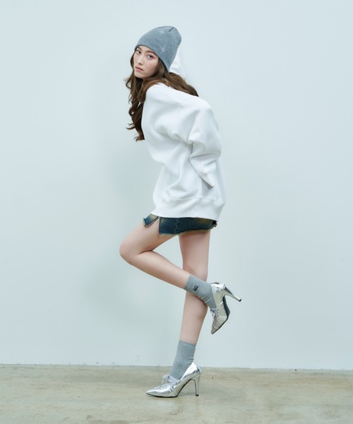 JUST A NOON（ジャストアヌーン）の「MESSAGE PRINT SWEAT（スウェット・レディース・ブラック/ホワイト・FREE）」の18枚目の写真