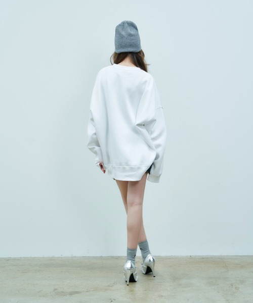 JUST A NOON（ジャストアヌーン）の「MESSAGE PRINT SWEAT（スウェット・レディース・ブラック/ホワイト・FREE）」の20枚目の写真