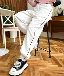 moment+ | コードライン裾ドロストワークパンツ(その他パンツ)