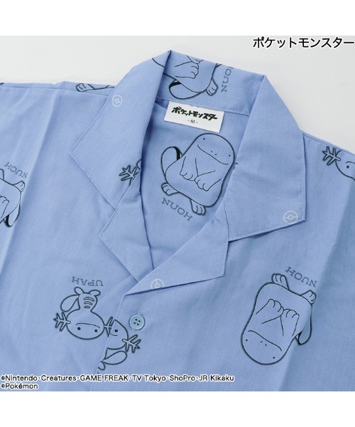 バティックシャツのピカチュウ ネイティオ柄 Lサイズ バティックシャツ