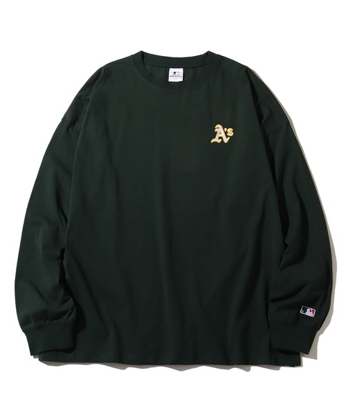 MLB(メジャーリーグベースボール)の「【MLB/メジャーリーグベースボール】バックロゴ ロングスリーブTシャツ(Tシャツ/カットソー・メンズ・ブラック/ホワイト/アッシュグレー/ネイビー/グリーン・LL/M/L)」の8枚目の写真
