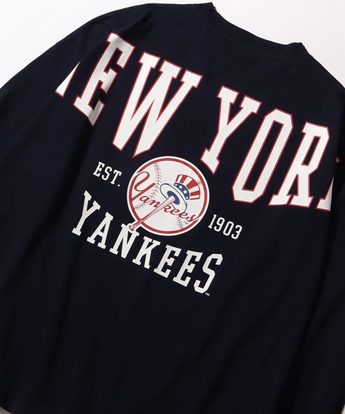 MLB(メジャーリーグベースボール)の「【MLB/メジャーリーグベースボール】バックロゴ ロングスリーブTシャツ(Tシャツ/カットソー・メンズ・ブラック/ホワイト/アッシュグレー/ネイビー/グリーン・LL/M/L)」の18枚目の写真