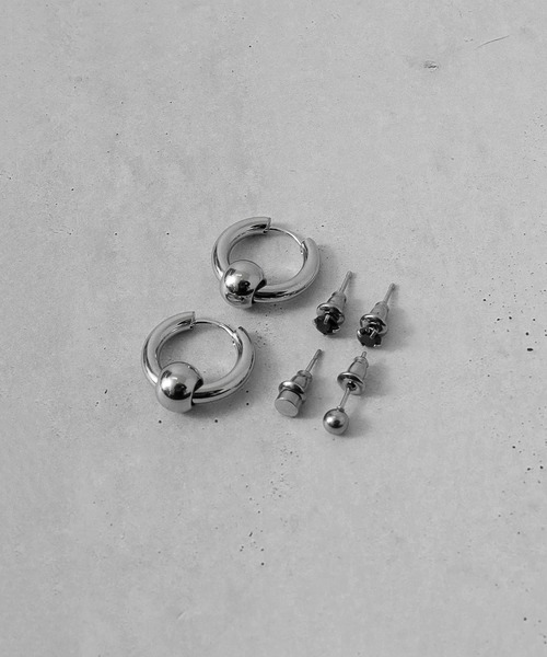 Diliraba（ディリラバ）の「Diliraba 6点セット ポスト316 アレルギー対応 ステンレス ピアス（ピアス（両耳用）・メンズ・C/D/E/F/S/T/U/V/W/A/H/J/O/Q/X/K/L/M/N/B/G/I/P/R・FREE）」の7枚目の写真