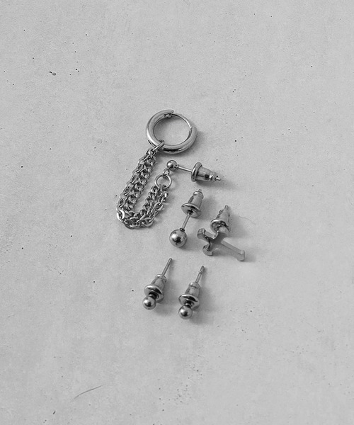 Diliraba（ディリラバ）の「Diliraba 6点セット ポスト316 アレルギー対応 ステンレス ピアス（ピアス（両耳用）・メンズ・C/D/E/F/S/T/U/V/W/A/H/J/O/Q/X/K/L/M/N/B/G/I/P/R・FREE）」の11枚目の写真