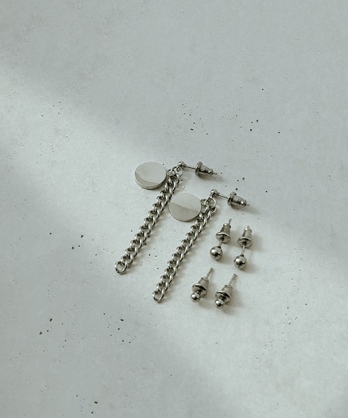 Diliraba（ディリラバ）の「Diliraba 6点セット ポスト316 アレルギー対応 ステンレス ピアス（ピアス（両耳用）・メンズ・C/D/E/F/S/T/U/V/W/A/H/J/O/Q/X/K/L/M/N/B/G/I/P/R・FREE）」の14枚目の写真