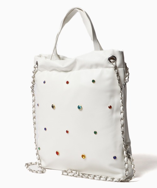 Chick（チック）の「▲ビジューチェーンバッグ（バックパック/リュック・レディース・シルバー/ブラック/ホワイト・FREE）」の19枚目の写真