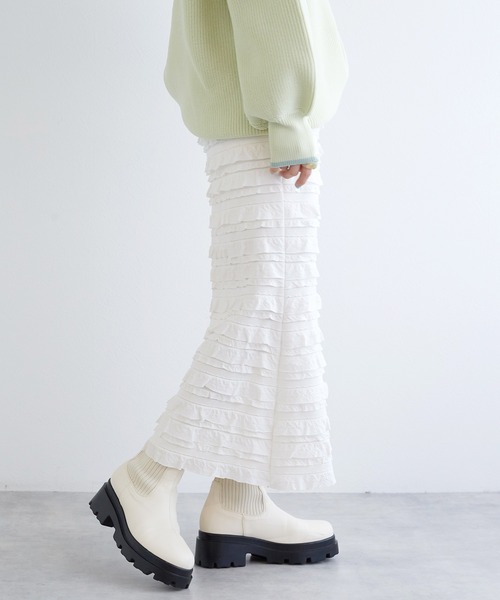 w closet（ダブルクローゼット）の「フリルロングタイトスカート