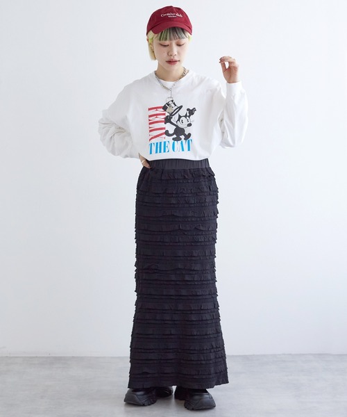 w closet（ダブルクローゼット）の「フリルロングタイトスカート