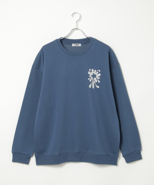 NO NEED（ノーニード）の「フラワーモチーフ グラフィックオーバースウェット（スウェット・メンズ・ブラック/ホワイト/ネイビー/ブラウン系その他・ﾌﾘ-）」の11枚目の写真