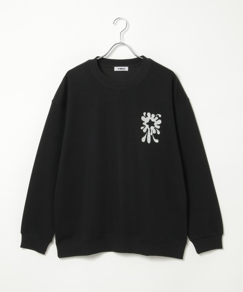NO NEED（ノーニード）の「フラワーモチーフ グラフィックオーバースウェット（スウェット・メンズ・ブラック/ホワイト/ネイビー/ブラウン系その他・ﾌﾘ-）」の13枚目の写真