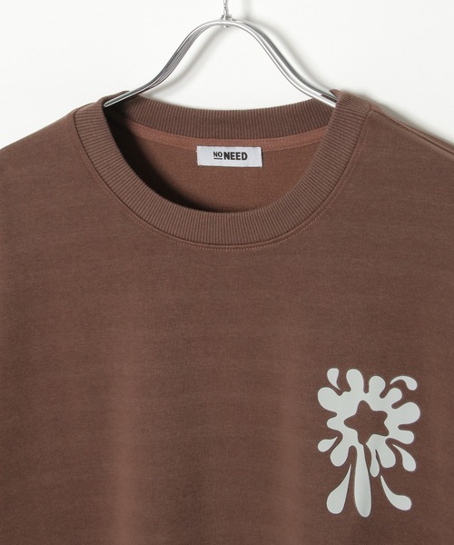NO NEED（ノーニード）の「フラワーモチーフ グラフィックオーバースウェット（スウェット・メンズ・ブラック/ホワイト/ネイビー/ブラウン系その他・ﾌﾘ-）」の20枚目の写真