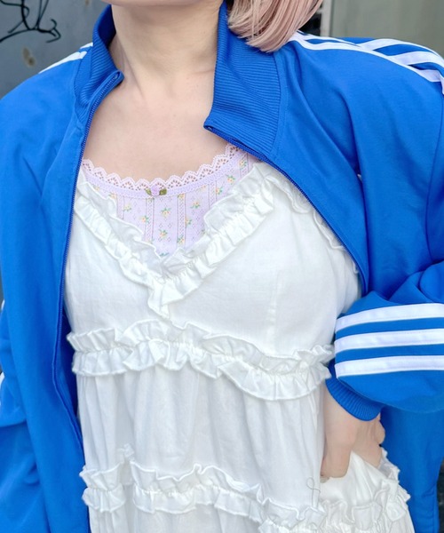 Alley by w closet(アリーバイダブルクローゼット)の「【Alley】バラモチーフ付きレースキャミソール(キャミソール・レディース・グレー/オフホワイト/ホワイト系/ブラック/イエロー/ラベンダー/ピンク・FREE)」の5枚目の写真