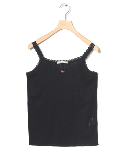 Alley by w closet(アリーバイダブルクローゼット)の「【Alley】バラモチーフ付きレースキャミソール(キャミソール・レディース・グレー/オフホワイト/ホワイト系/ブラック/イエロー/ラベンダー/ピンク・FREE)」の3枚目の写真