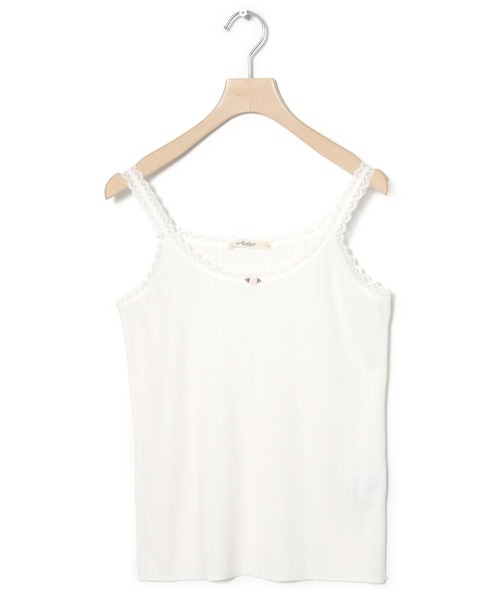 Alley by w closet(アリーバイダブルクローゼット)の「【Alley】バラモチーフ付きレースキャミソール(キャミソール・レディース・グレー/オフホワイト/ホワイト系/ブラック/イエロー/ラベンダー/ピンク・FREE)」の13枚目の写真