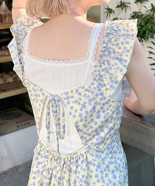 Alley by w closet(アリーバイダブルクローゼット)の「【Alley】バラモチーフ付きレースキャミソール(キャミソール・レディース・グレー/オフホワイト/ホワイト系/ブラック/イエロー/ラベンダー/ピンク・FREE)」の17枚目の写真