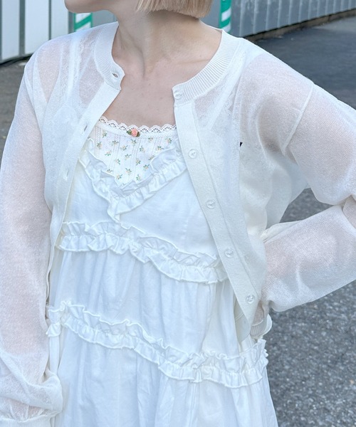 Alley by w closet(アリーバイダブルクローゼット)の「【Alley】バラモチーフ付きレースキャミソール(キャミソール・レディース・グレー/オフホワイト/ホワイト系/ブラック/イエロー/ラベンダー/ピンク・FREE)」の18枚目の写真