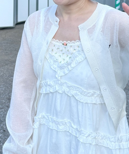 Alley by w closet(アリーバイダブルクローゼット)の「【Alley】バラモチーフ付きレースキャミソール(キャミソール・レディース・グレー/オフホワイト/ホワイト系/ブラック/イエロー/ラベンダー/ピンク・FREE)」の19枚目の写真