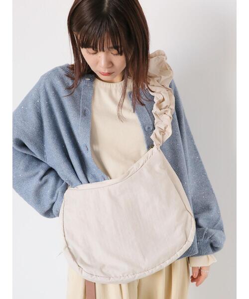 ehka sopo（エヘカソポ）の「くしゅくしゅギャザーショルダーバッグ（ハンドバッグ・レディース・ブラック/キナリ/ピンク・F）」の2枚目の写真