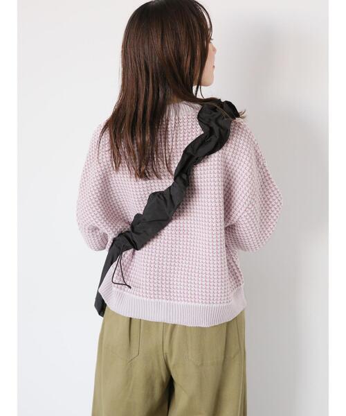 ehka sopo（エヘカソポ）の「くしゅくしゅギャザーショルダーバッグ（ハンドバッグ・レディース・ブラック/キナリ/ピンク・F）」の6枚目の写真