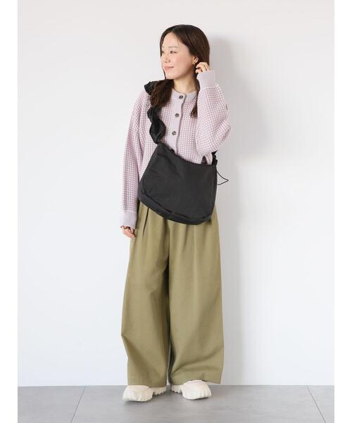 ehka sopo（エヘカソポ）の「くしゅくしゅギャザーショルダーバッグ（ハンドバッグ・レディース・ブラック/キナリ/ピンク・F）」の8枚目の写真