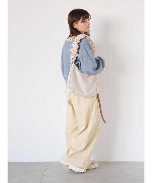 ehka sopo（エヘカソポ）の「くしゅくしゅギャザーショルダーバッグ（ハンドバッグ・レディース・ブラック/キナリ/ピンク・F）」の21枚目の写真