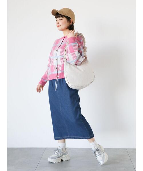 ehka sopo（エヘカソポ）の「くしゅくしゅギャザーショルダーバッグ（ハンドバッグ・レディース・ブラック/キナリ/ピンク・F）」の12枚目の写真