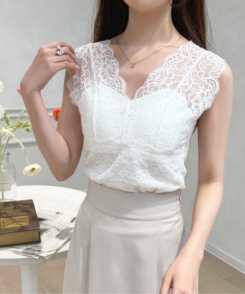 apres jour(アプレジュール)の「レースカップ付きインナー【ZOZOTOWN限定アイテム】(キャミソール・レディース・ピンク/サックスブルー/ブラック/オフホワイト・X-LARGE/フリー)」の21枚目の写真