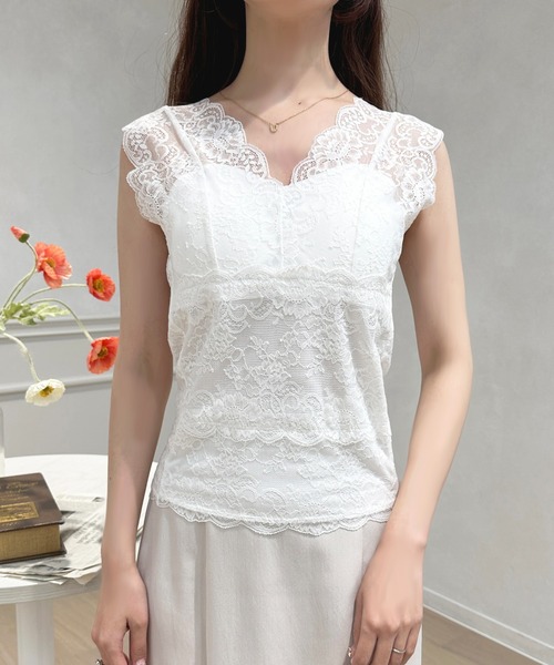 apres jour(アプレジュール)の「レースカップ付きインナー【ZOZOTOWN限定アイテム】(キャミソール・レディース・ピンク/サックスブルー/ブラック/オフホワイト・X-LARGE/フリー)」の22枚目の写真