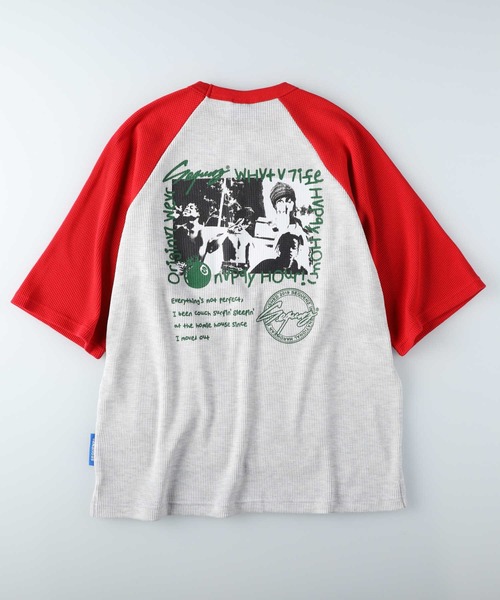 SEQUENZ（シークエンズ）の「フォトカレッジラグランＴ（Tシャツ/カットソー・メンズ・レッド/ブラック・L/XL/M）」の8枚目の写真