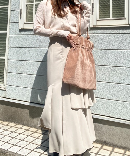 soeur（スール）の「SOEUR/A4プリーツトートバッグ/推し活バッグ/うちわトートバッグ（トートバッグ・レディース・ブラック/アイボリー/ピンクベージュ/ラベンダー/サックスブルー/シルバー・フリー）」の22枚目の写真