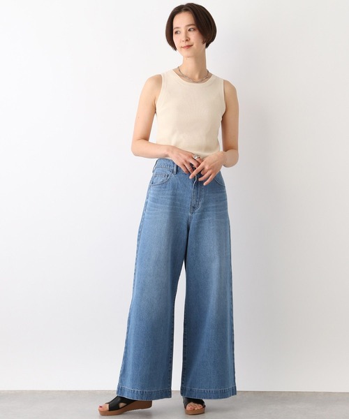 LEPSIM（レプシィム）の「14ゲージリブタンク　987570（タンクトップ・レディース・アイボリー/ブラック/ライトパープル/ベージュ・FREE）」の11枚目の写真