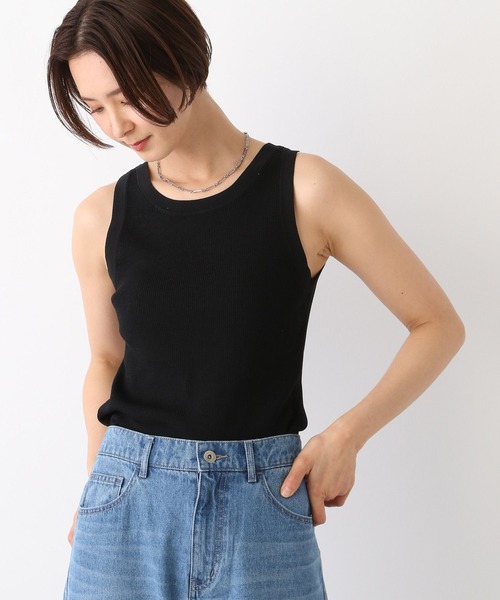 LEPSIM（レプシィム）の「14ゲージリブタンク　987570（タンクトップ・レディース・アイボリー/ブラック/ライトパープル/ベージュ・FREE）」の7枚目の写真