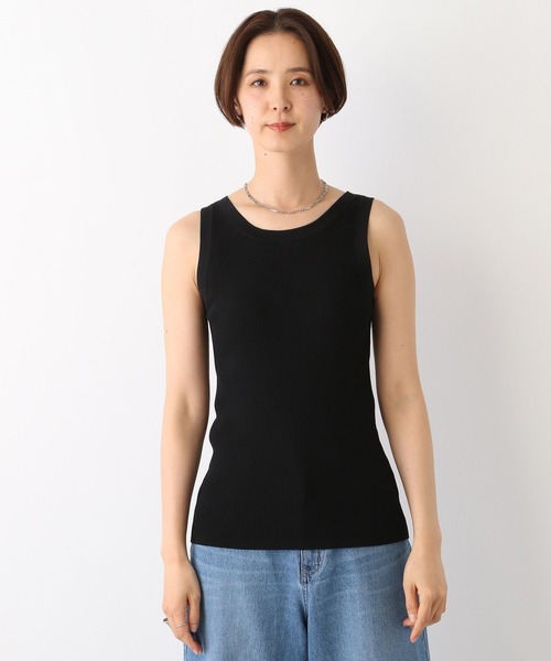 LEPSIM（レプシィム）の「14ゲージリブタンク　987570（タンクトップ・レディース・アイボリー/ブラック/ライトパープル/ベージュ・FREE）」の8枚目の写真