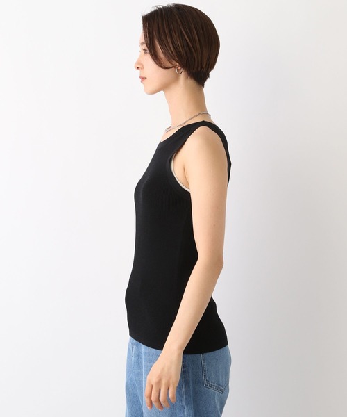 LEPSIM（レプシィム）の「14ゲージリブタンク　987570（タンクトップ・レディース・アイボリー/ブラック/ライトパープル/ベージュ・FREE）」の9枚目の写真