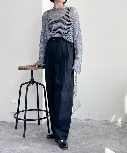 fredy emue（フレディエミュ）の「エアータンブラーギャザーボリュームパンツ（その他パンツ・レディース・オフホワイト/ブラック/ライトグリーン・38/36）」の22枚目の写真