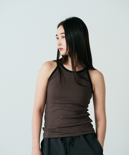 MILLER(ミラー)の「R.P.miller/ミラー Prib A/S Tank カップ付き タンクトップ 2026新作 再入荷 新色追加 秋服 2026年秋冬(タンクトップ・レディース・ブラウン/ブラック系/アイボリー/ブラック/ブルー/ダークグレー/ピンク/グリーン系その他/ブルー系その他/レッド系その他/ブラウン系その他・FREE)」の6枚目の写真