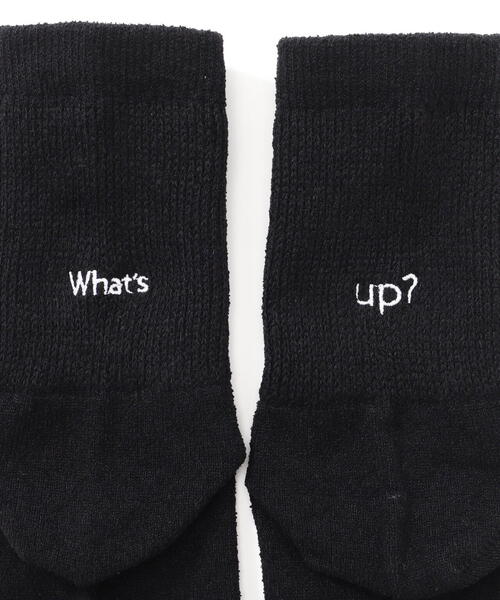 ROSTER SOX（ロスターソックス）の「ROSTER SOX/ロスターソックス  What's up? SOCKS メンズ レディース（ソックス/靴下・メンズ・ブラック/ホワイト・1/2）」の7枚目の写真