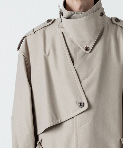 セール】stand collar single trench coat（トレンチコート