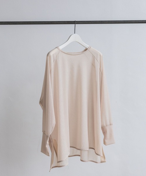 e/rm（イーアールエム）の「≪追加3≫【e/rm】シアーBIGプルオーバー（Tシャツ/カットソー・レディース・ライトブラウン/ライトベージュ/ライトピンク/グリーン系その他2/アイボリー・FREE）」の4枚目の写真