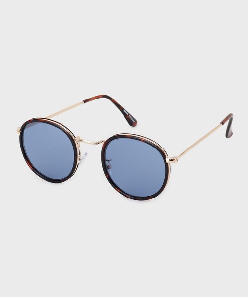 TAKEO KIKUCHI(タケオキクチ)の「◆セル巻 ラウンドサングラス(サングラス・メンズ・ブルー系その他/ブラック・00)」の2枚目の写真