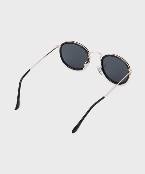 TAKEO KIKUCHI(タケオキクチ)の「◆セル巻 ラウンドサングラス(サングラス・メンズ・ブルー系その他/ブラック・00)」の4枚目の写真