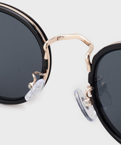 TAKEO KIKUCHI(タケオキクチ)の「◆セル巻 ラウンドサングラス(サングラス・メンズ・ブルー系その他/ブラック・00)」の6枚目の写真